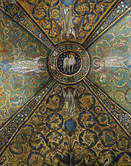 Inside view of the San Vitale Basilica in Ravenna