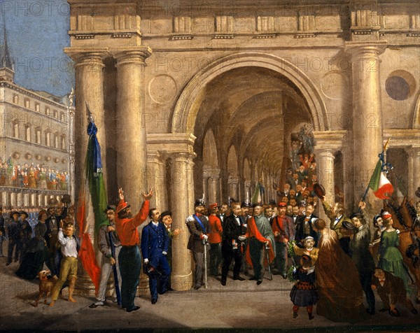 Giuseppe Garibaldi à Vicence le 7 Mars 1867