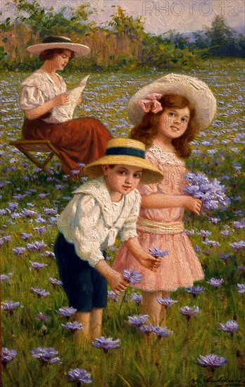 Caldana, Enfants et pré en fleurs