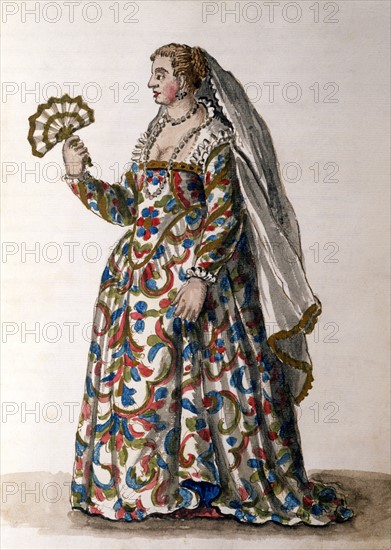 Van Grevenbroeck, Femme du monde en robe de soirée