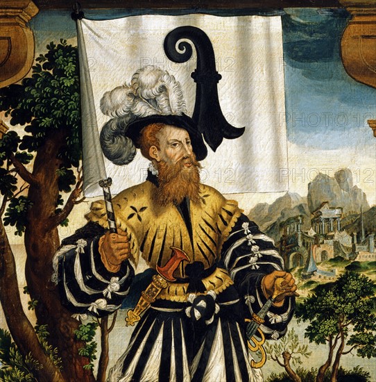 Mareschet, Porteur de bannière du Canton de Bâle en Suisse (détail)