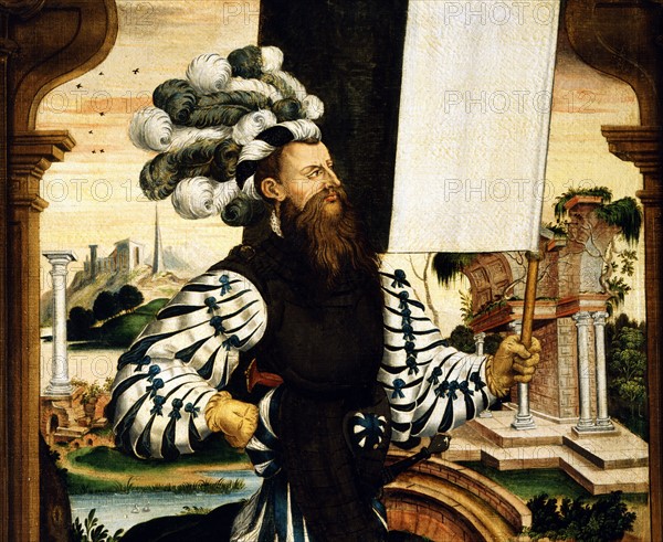 Mareschet, Porteur de bannière du Canton de Luzern en Suisse (détail)