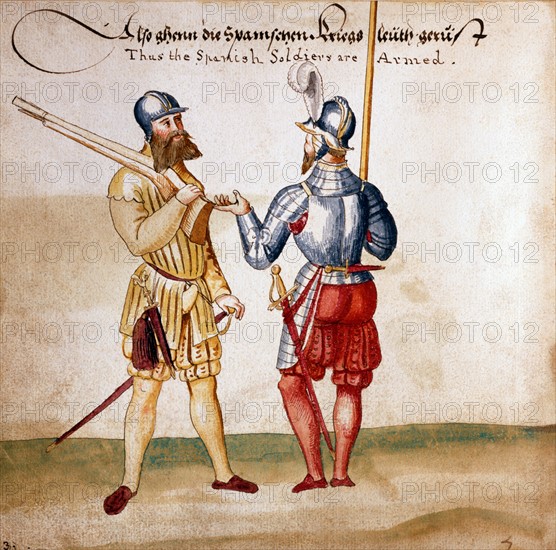 Spanish soldiers of the time of Charles V