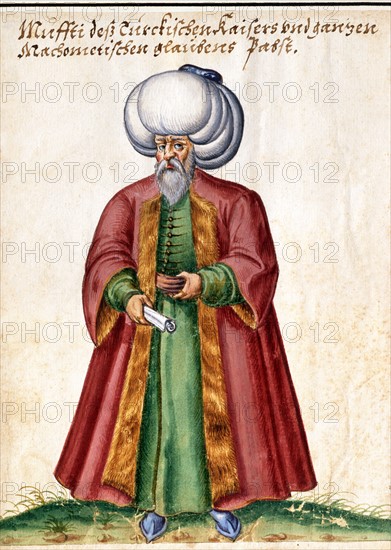 Costume of the Sultan's Chief of Guards at the Court of Constantinople
