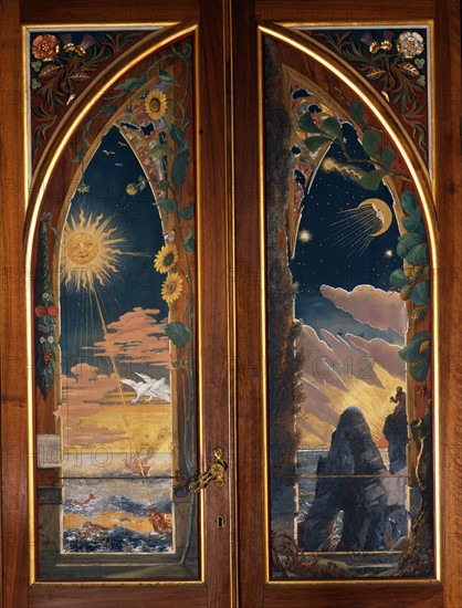 Door of the Stibbert Museum painted by Frederick Stibbert