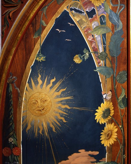 Door of the Stibbert Museum painted by Frederick Stibbert (detail)