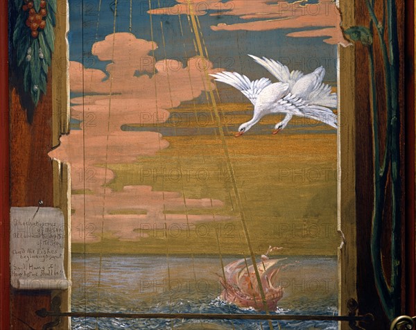 Porte du musée Stibbert peinte par Frederick Stibbert (détail)