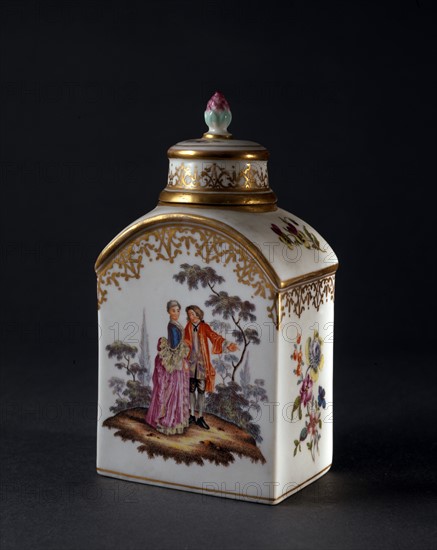 Meissen factory, rectangular tea box