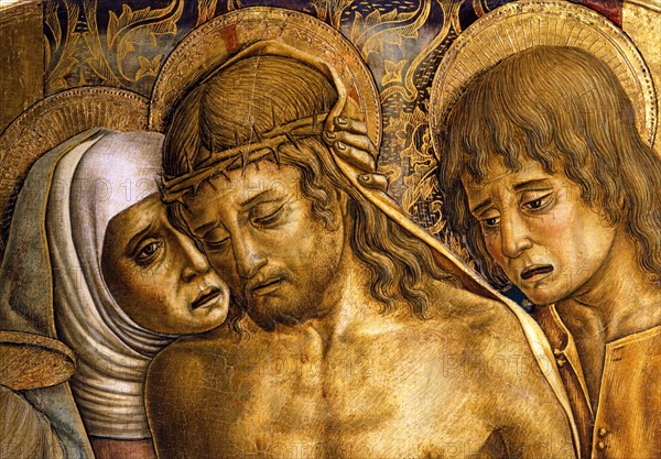 Vittore Crivelli, Lamentation on the body of Christ (detail)