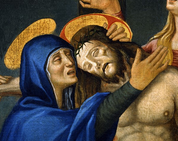 L'Alunno, Lamentation sur le corps du Christ (détail)