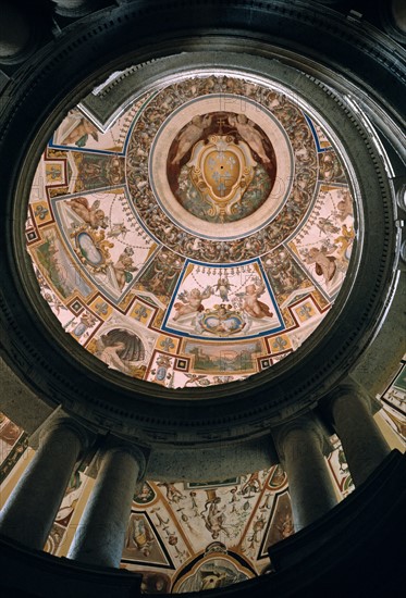 Royal Staircase of the Farnese Palace in Caprarole