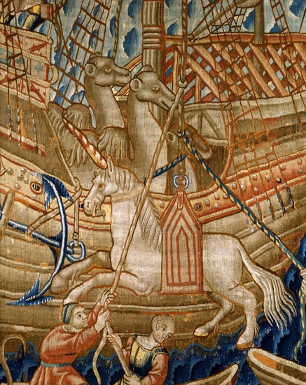 Vasco da Gama's expedition to Calicut (detail)