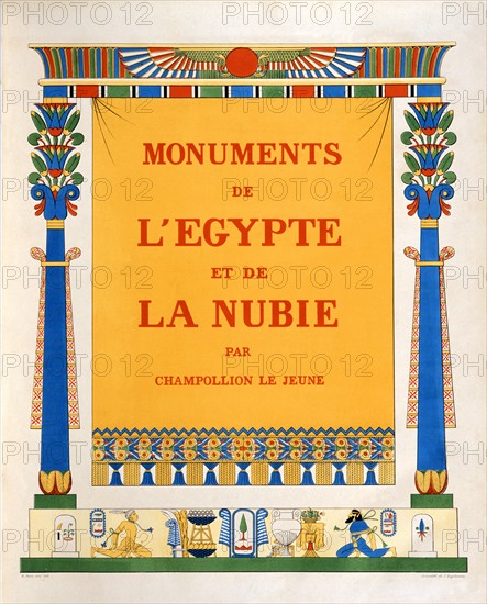 Frontispice de "Monuments de l'Egypte et de la Nubie", de Champollion le Jeune