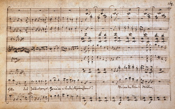 Copie manuscrite de la partition du drame musical "Armida" d'Antonio Salieri