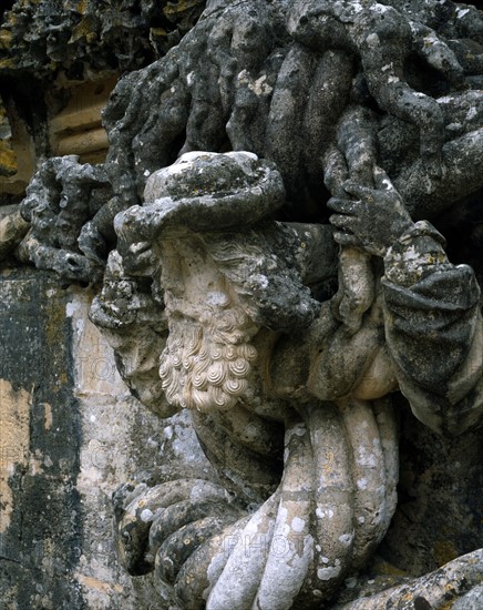 Fenêtre décorée du Couvent de l'Ordre du Christ à Tomar (détail)