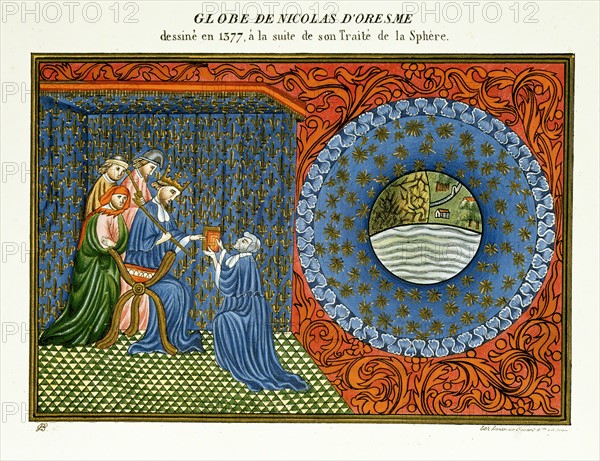Reproduction du Globe de Nicolas d'Oresme, de 1377