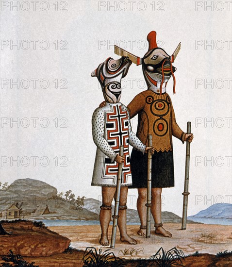 Tukuna Indian dance costumes