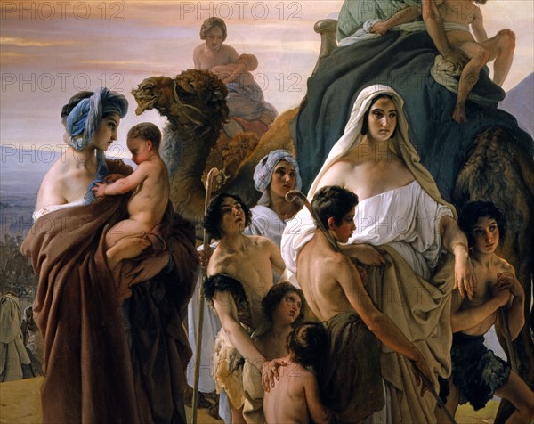 Francesco Hayez, Réconciliation d'Esaü avec Jacob (détail)