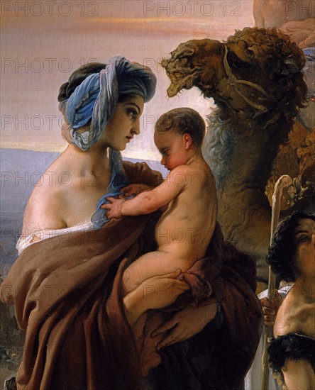 Francesco Hayez, Réconciliation d'Esaü avec Jacob (détail)