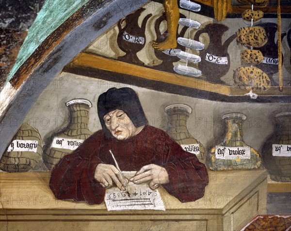 Fresco, Pharmacy Interior (detail)