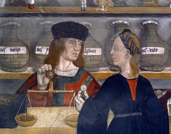 Fresco, Pharmacy Interior (detail)