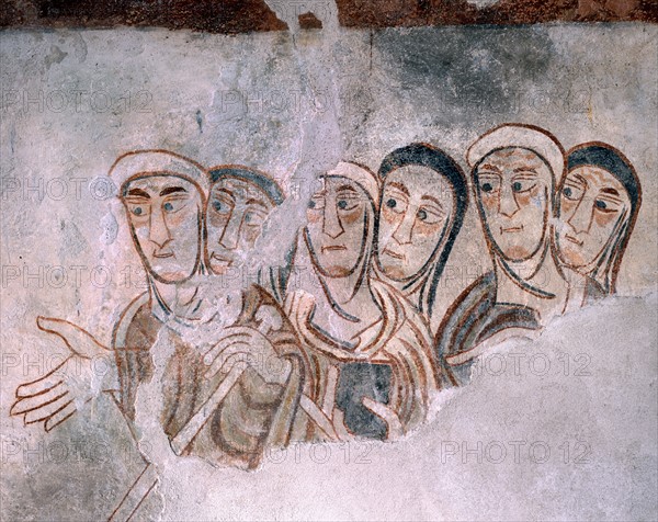 Fresque, Groupe de personnes dit "les disciples de Saint Proculus"