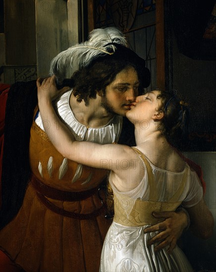 Francesco Hayez, Le dernier baiser de Roméo et Juliette (détail)