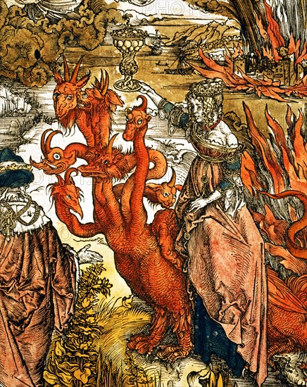 Dürer, La prostituée de Babylone (détail)