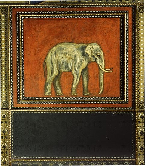 Décoration du Salon de musique de la Villa Stuck à Munich : éléphant