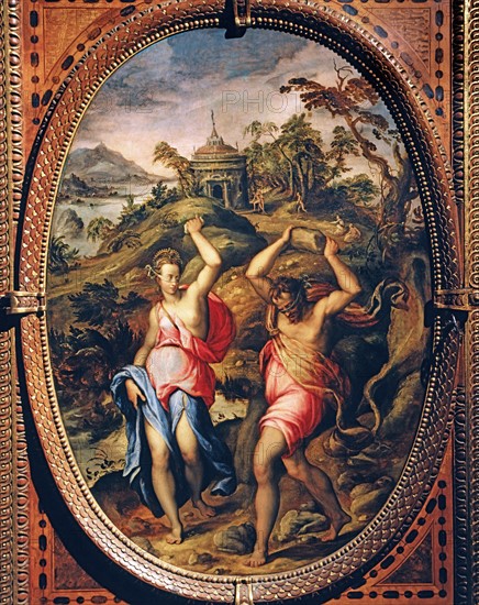 Andrea di Mariotto.  “Deucalion et Pyrrha “