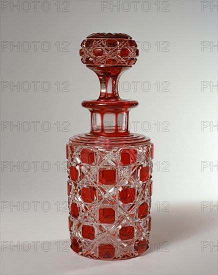 Red crystal bottle.