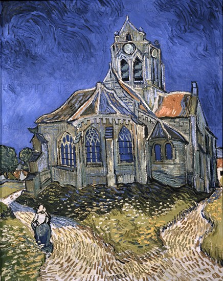 Van Gogh, L'église d'Auvers-sur-Oise, vue du chevet