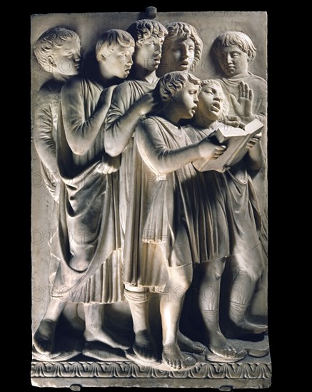 Cantoria. Relief en marbre du chœur de la cathédrale de Florence