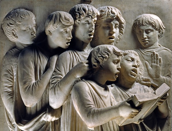 Cantoria. Relief en marbre du chœur de la cathédrale de Florence