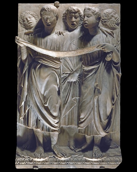 Cantoria. Marble relief of the choir of the Florence Cathedral choir