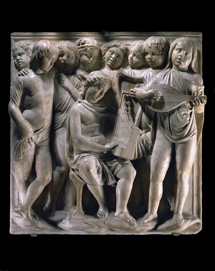 Cantoria. Relief en marbre du chœur de la cathédrale de Florence