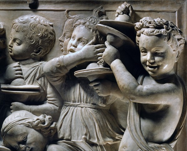 Cantoria. Relief en marbre du chœur de la cathédrale de Florence