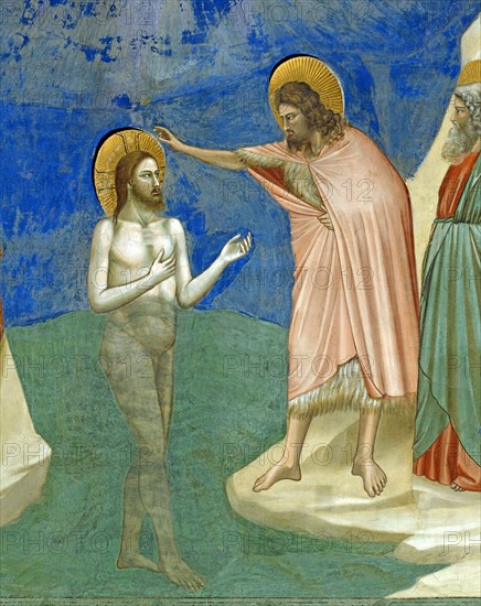 Giotto, Le Baptême du Christ (détail)