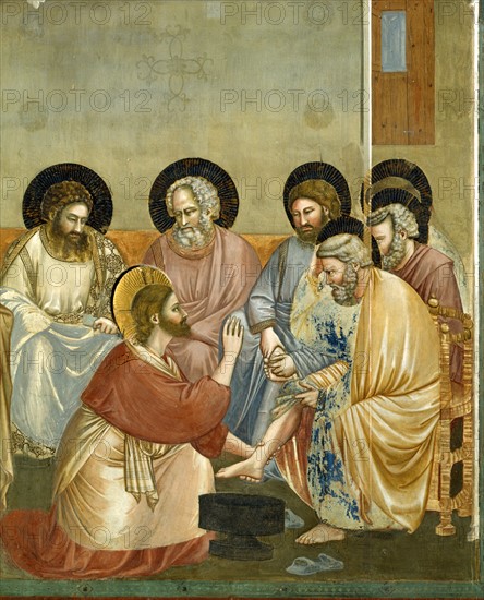 Giotto, Le Lavement des pieds (détail)