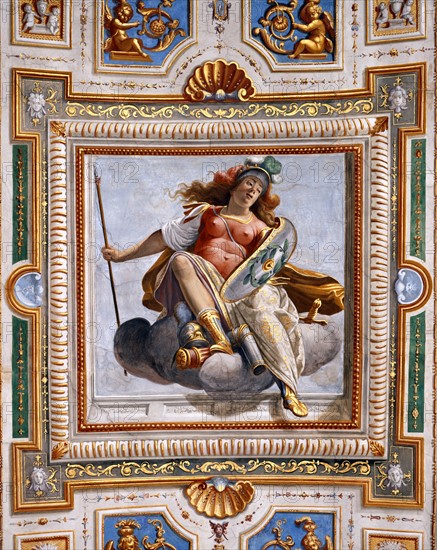 Rosselli, Fresque du plafond de la galerie Poccetti