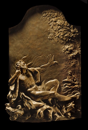 Scandellari, Hercules in the flames. Death of Hercules on Mount Eta.