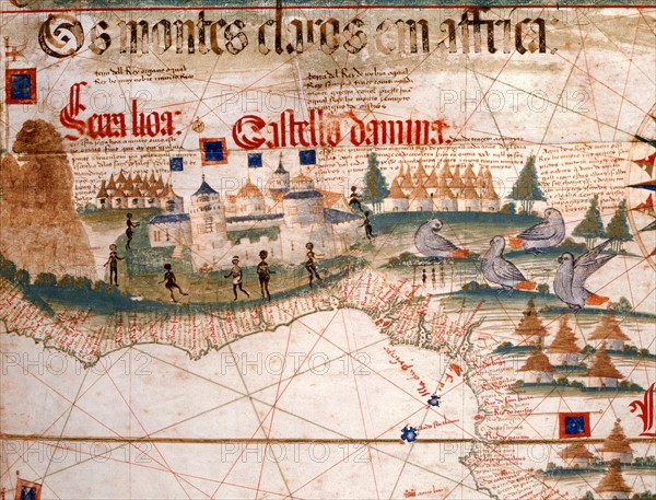 Planisphere illuminated in Portugal in 1502