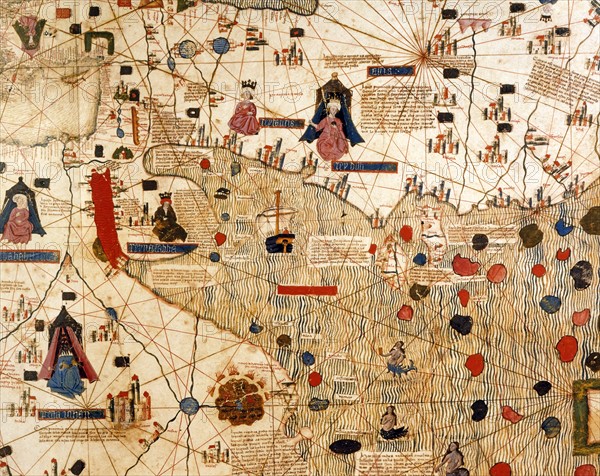 Catalan Planisphere: the Red Sea.