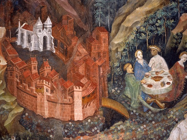 Fresco of the Castle of Buonconsiglio in Trento (Italy)