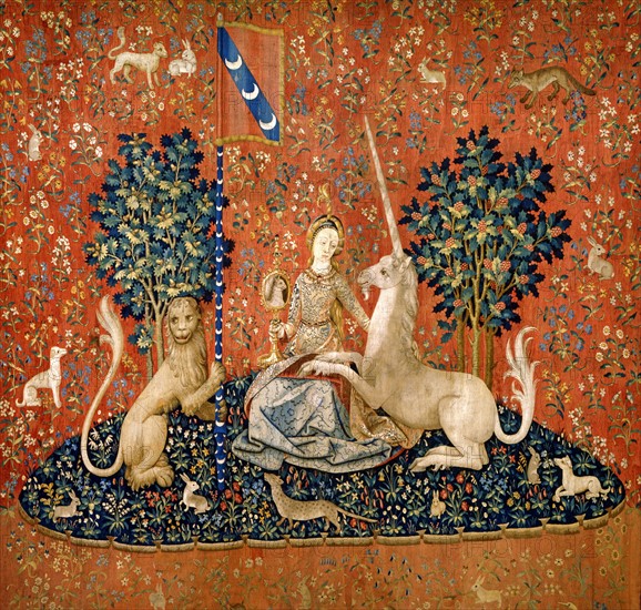 Tapestry of the Lady with the Unicorn: "The Sight"