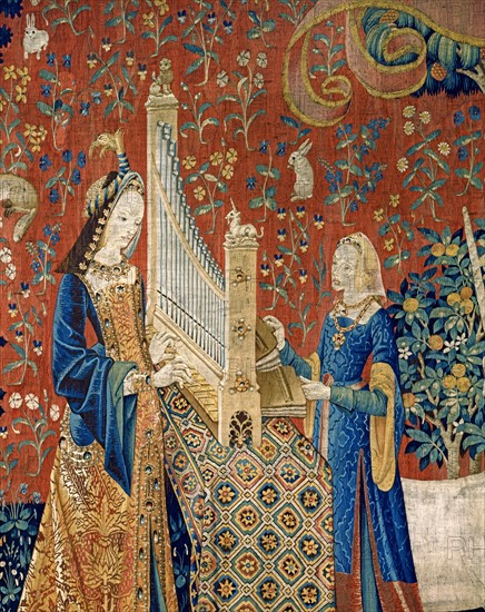 Tapestry of the Lady with the Unicorn: "The Hearing"