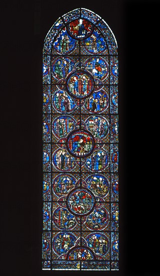 Vitrail de la cathédrale Notre-Dame de Chartres.