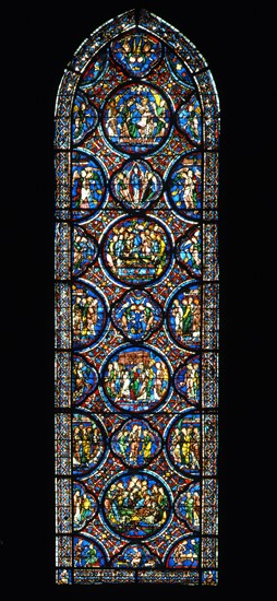 Vitrail de la cathédrale Notre-Dame de Chartres.