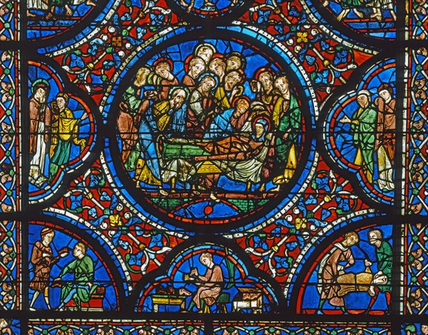 Vitrail de la cathédrale Notre-Dame de Chartres.