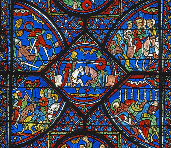 Vitrail de la cathédrale Notre-Dame de Chartres.